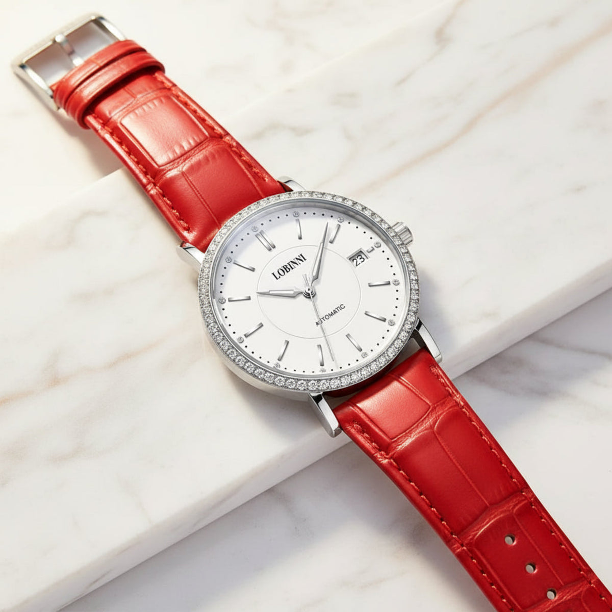 LOBINNI Ladies Automatic Sapphire Watch Smash Price Shop Women's Watch