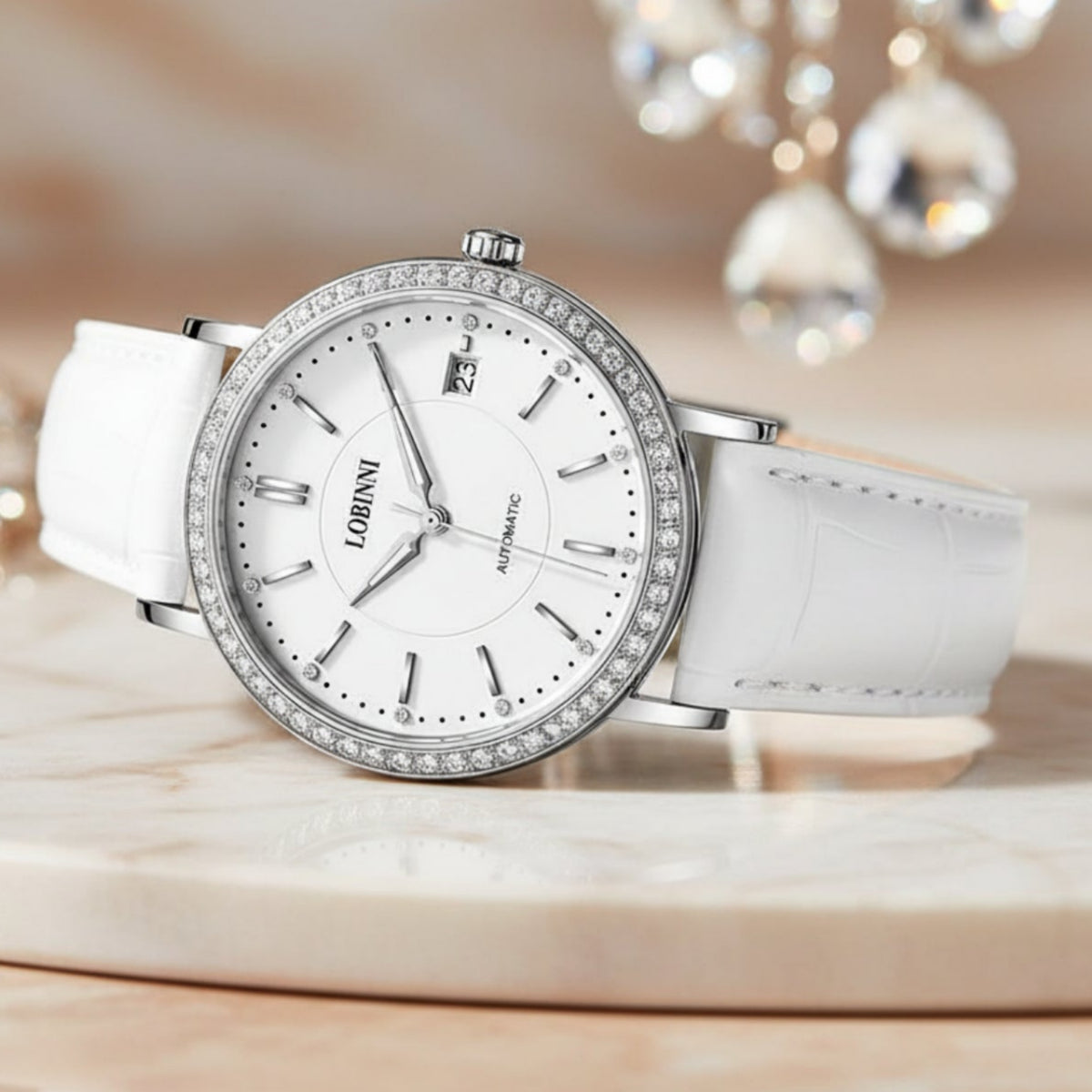 LOBINNI Ladies Automatic Sapphire Watch Smash Price Shop Women's Watch