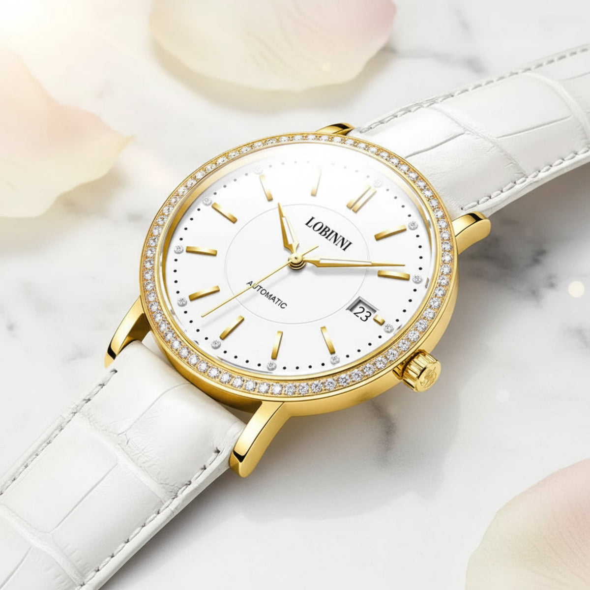 LOBINNI Ladies Automatic Sapphire Watch Smash Price Shop Women's Watch
