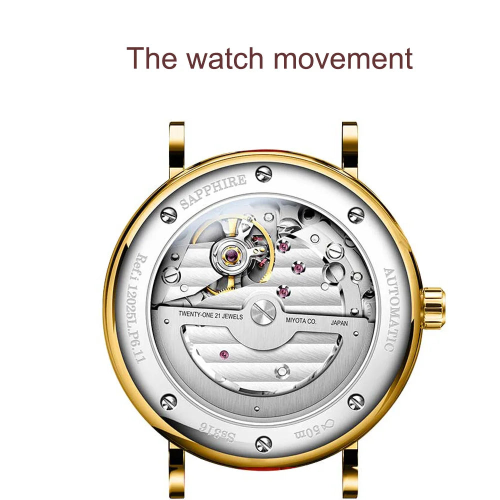 Lobinni Women’s Luxury Mechanical Watch – Swiss Automatic