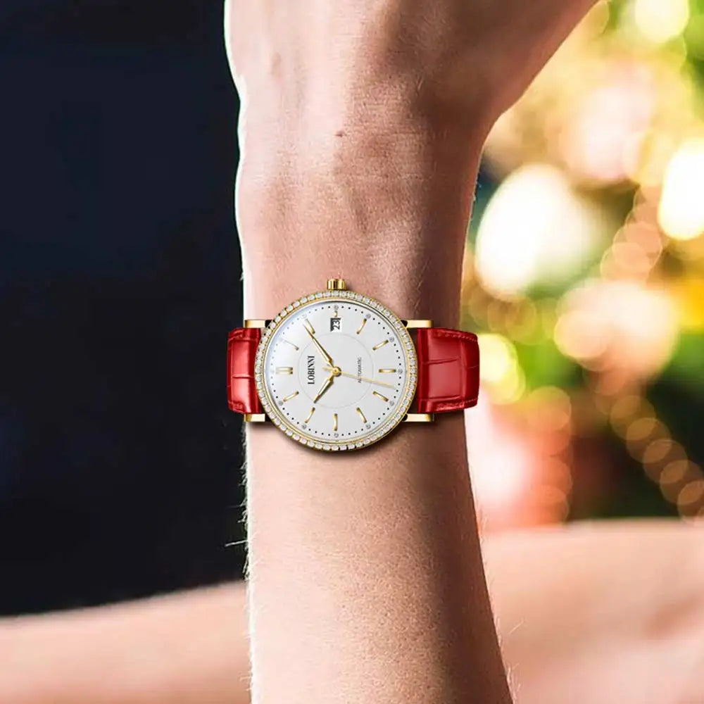 Lobinni Women’s Luxury Mechanical Watch – Swiss Automatic