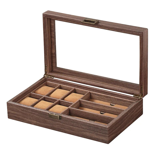 Luxury 6+3 Slot Watch & Sunglass Organizer Box