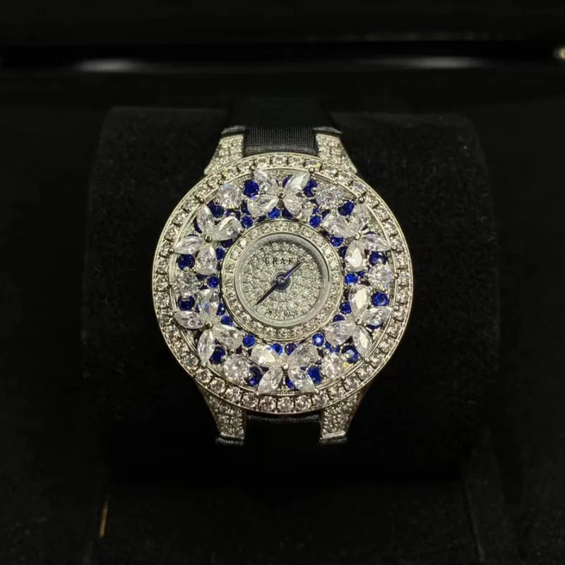 Luxury Colorful Women’s Quartz Watch – Sapphire Crystal & Leather Smash Price Shop Women's Watch