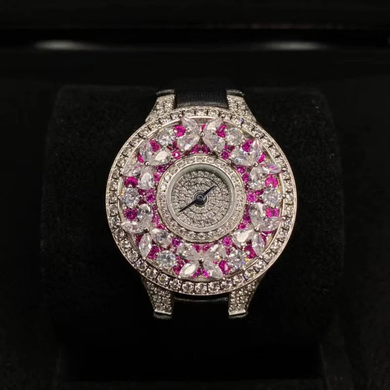 Luxury Colorful Women’s Quartz Watch – Sapphire Crystal & Leather Smash Price Shop Women's Watch