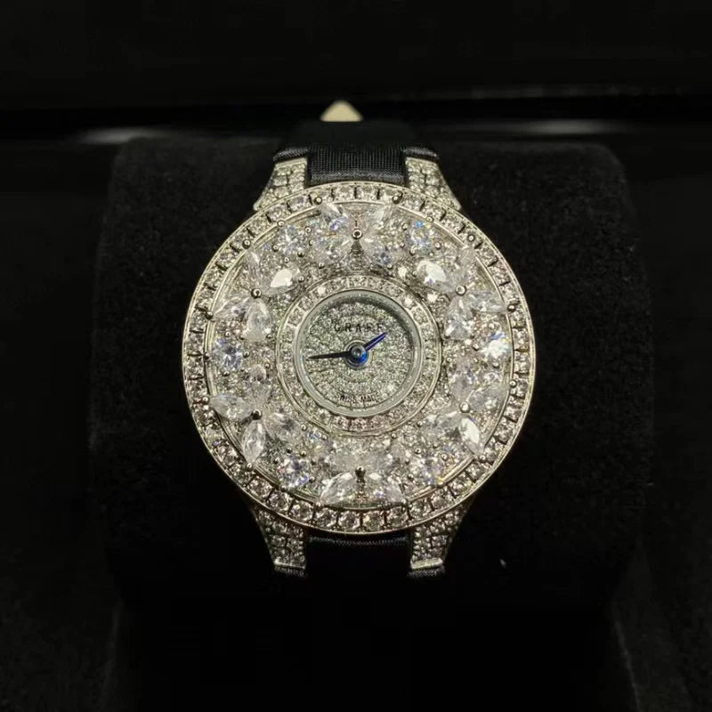 Luxury Colorful Women’s Quartz Watch – Sapphire Crystal & Leather Smash Price Shop Women's Watch