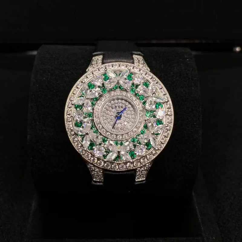 Luxury Colorful Women’s Quartz Watch – Sapphire Crystal & Leather