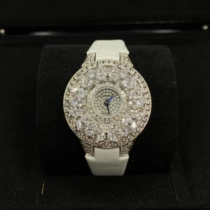 Luxury Colorful Women’s Quartz Watch – Sapphire Crystal & Leather Smash Price Shop Women's Watch