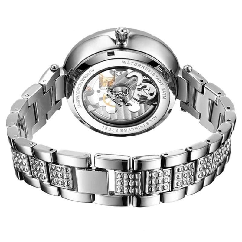Luxury Skeleton Tourbillon Watch for Women – Automatic, Waterproof