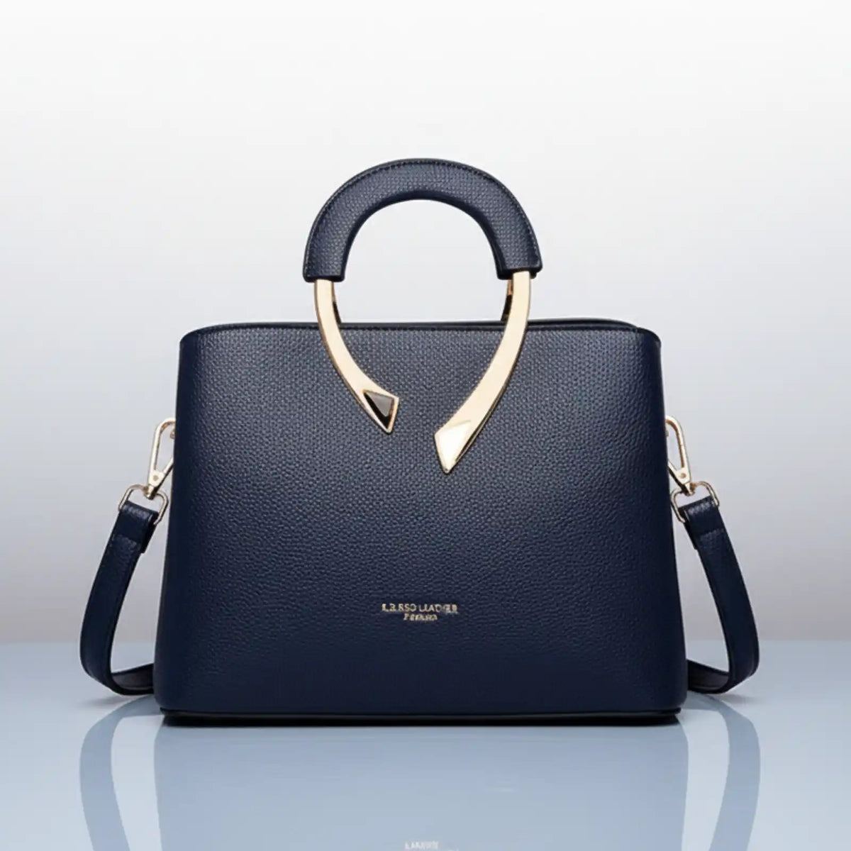 Lychee Texture Soft PU Crossbody Shoulder Bag in Blue – product image 5
