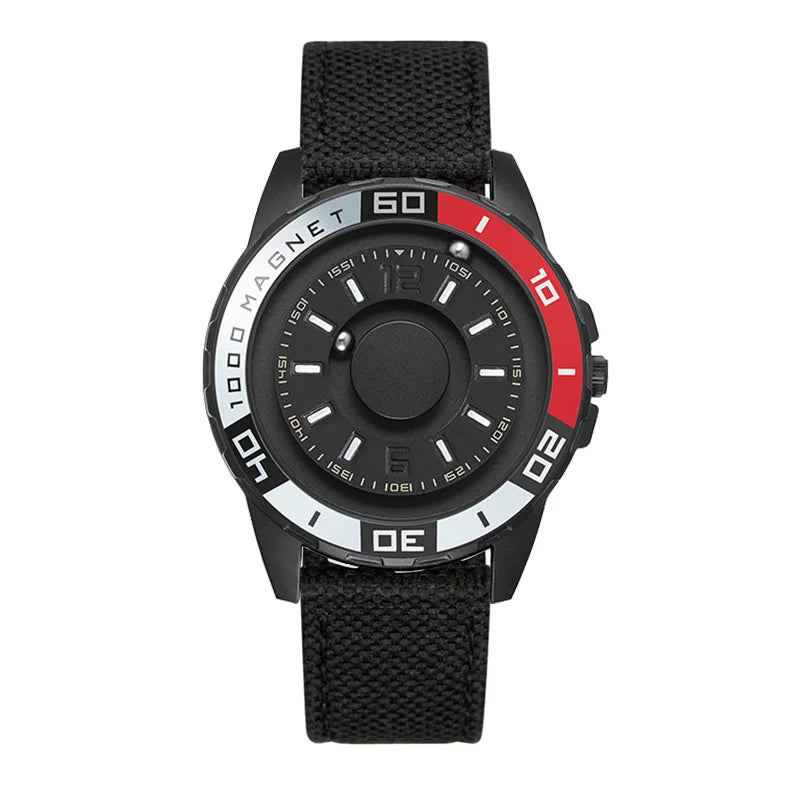 Magnetic Ball Men’s Quartz Watch – Unique Handless Design