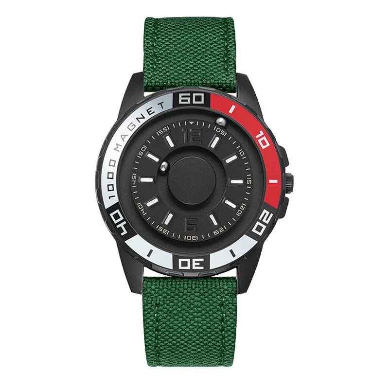 Magnetic Ball Men’s Quartz Watch – Unique Handless Design