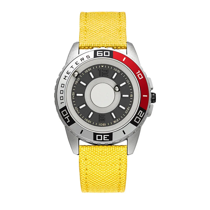Magnetic Ball Men’s Quartz Watch – Unique Handless Design