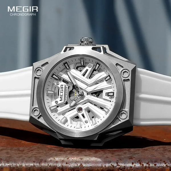 MEGIR Military Skeleton Watch – Automatic Men’s Sports