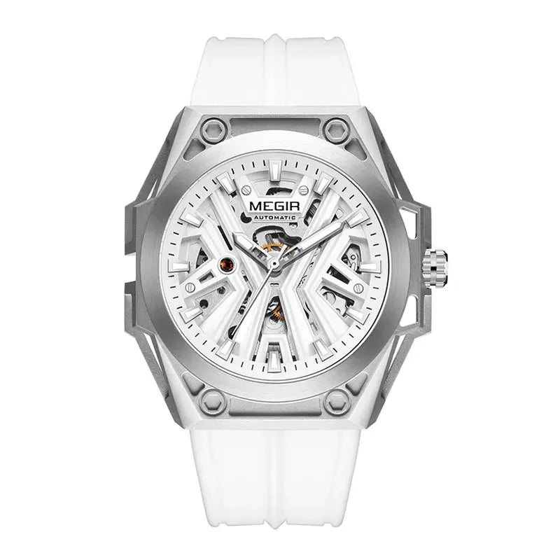 MEGIR Military Skeleton Watch – Automatic Men’s Sports Timepiece