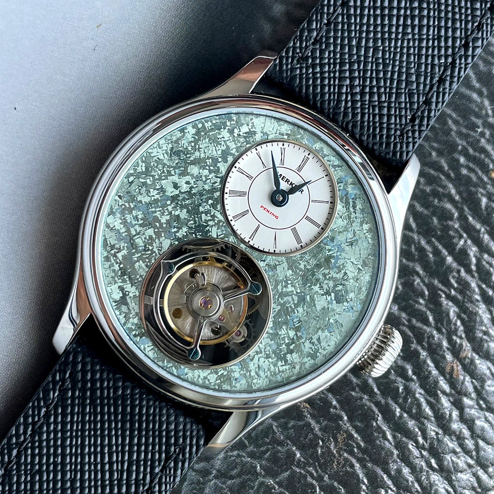 MERKUR Ice Flower Tourbillon Men’s Mechanical Watch – Sapphire Titanium Luxury