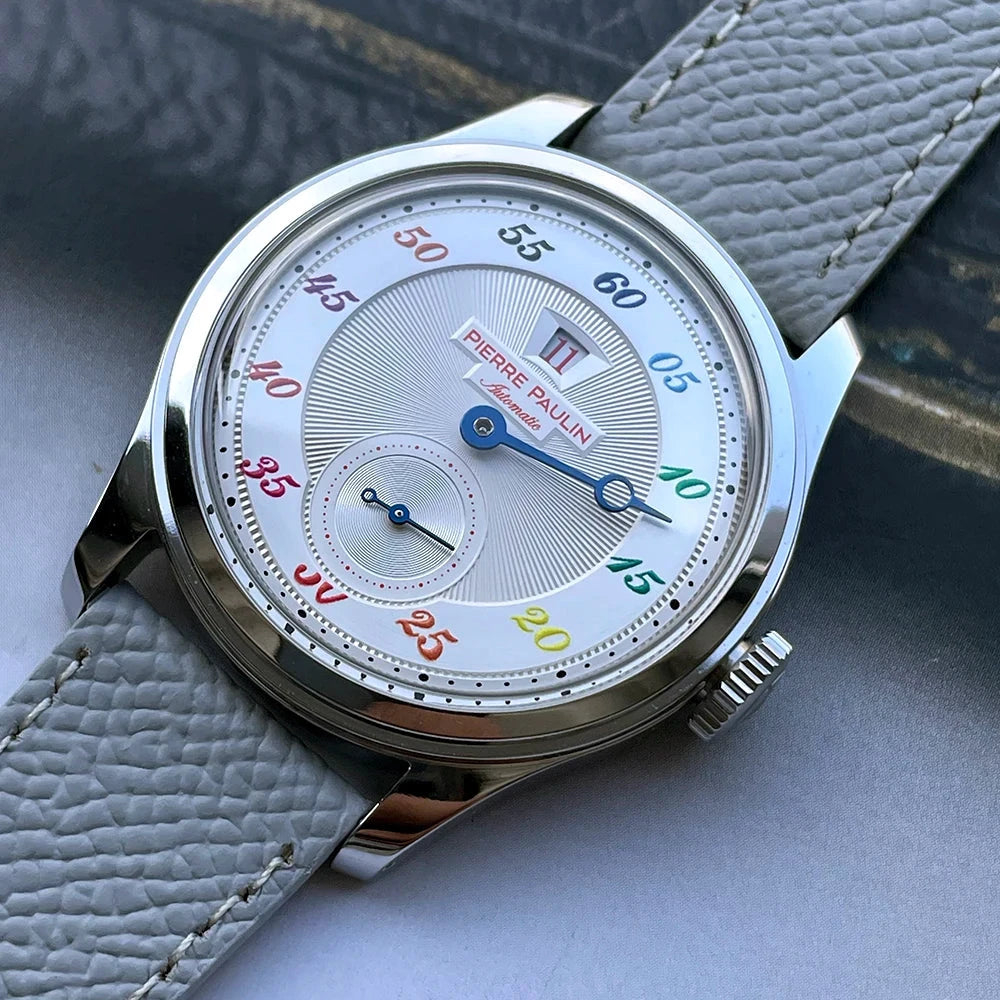 MERKUR Salmon Dial Jumping Hour Automatic Watch – 38mm
