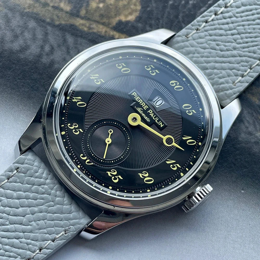 MERKUR Salmon Dial Jumping Hour Automatic Watch – 38mm Smash Price Shop Men's Watch