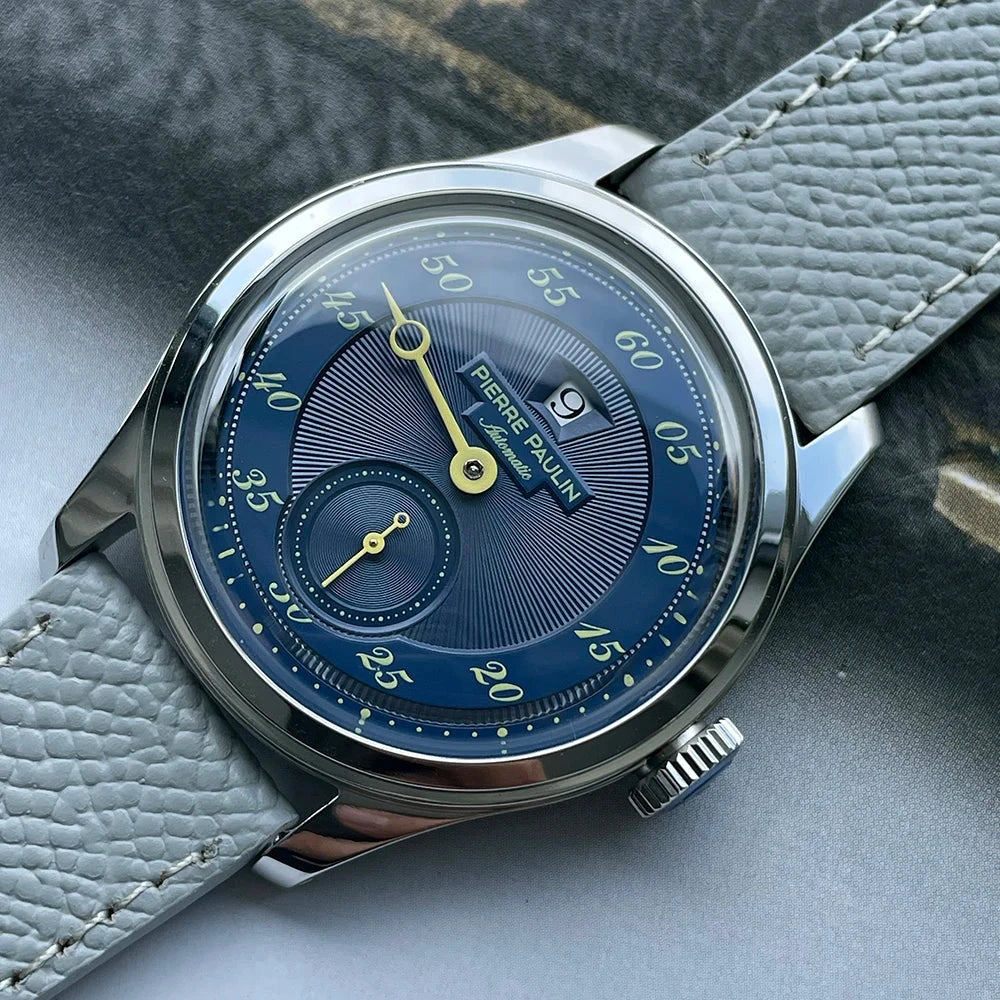 MERKUR Salmon Dial Jumping Hour Automatic Watch – 38mm Smash Price Shop Men's Watch