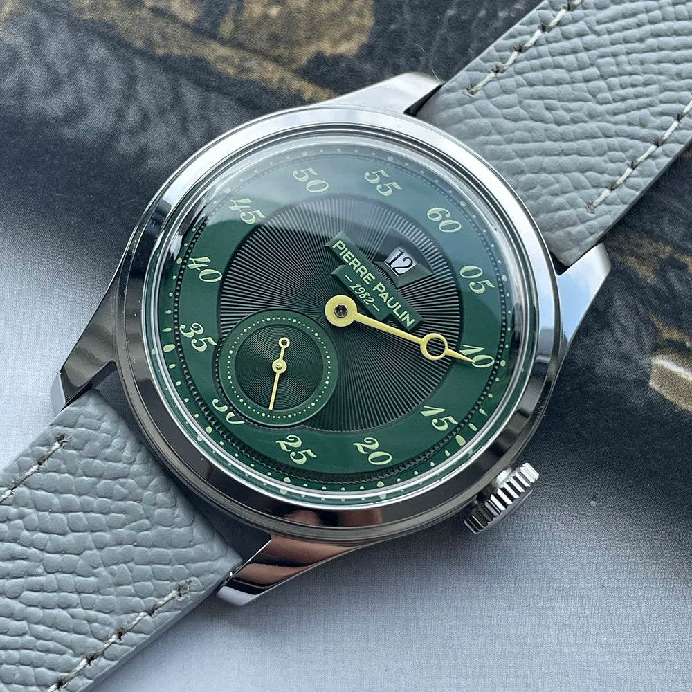 MERKUR Salmon Dial Jumping Hour Automatic Watch – 38mm