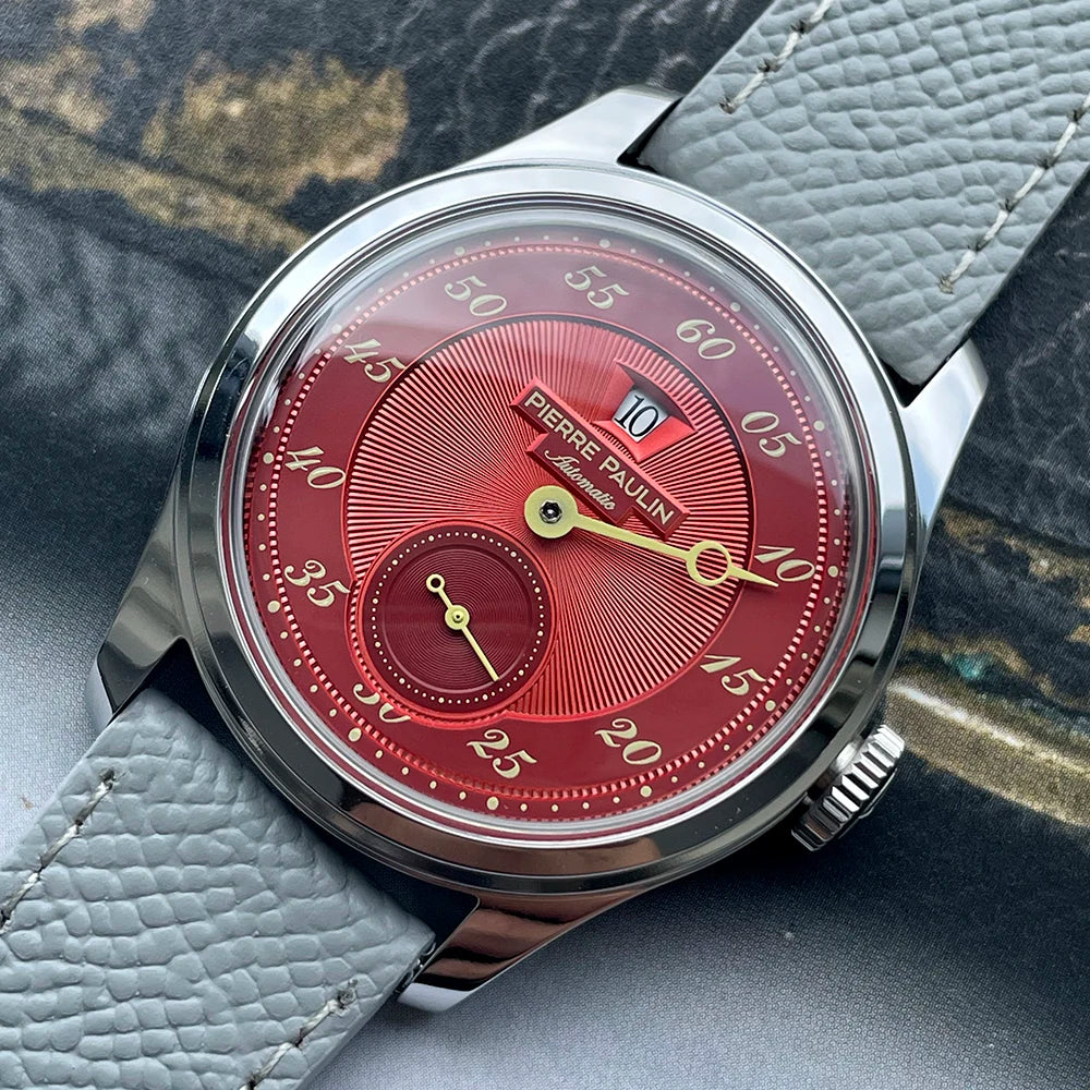 MERKUR Salmon Dial Jumping Hour Automatic Watch – 38mm