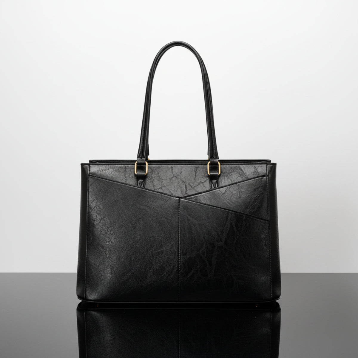 Minimalist Women's PU Laptop Tote Bag