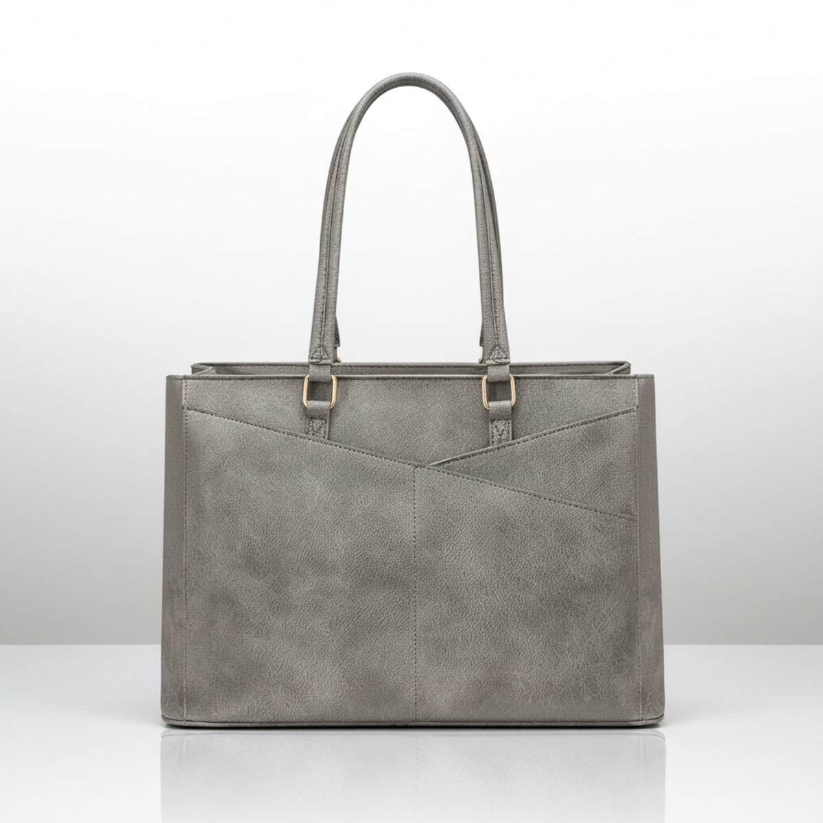 Minimalist Women's PU Laptop Tote Bag