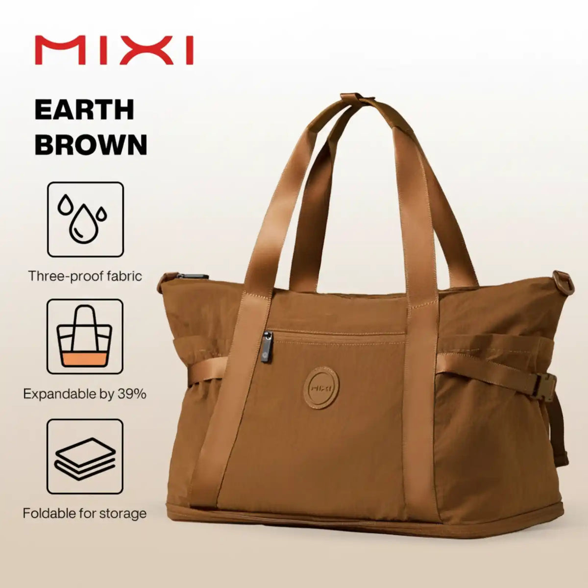Expandable Weekender Bag with Shoe Compartment in EARTH BROWN / China Mainland – product image 5
