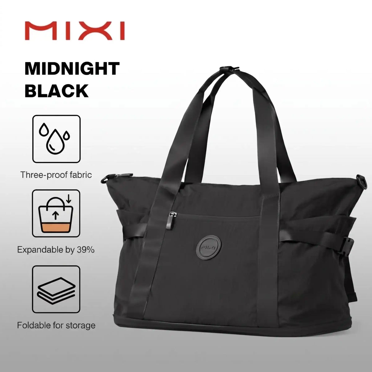Expandable Weekender Bag with Shoe Compartment in MIDNIGHT BLACK / China Mainland – product image 6