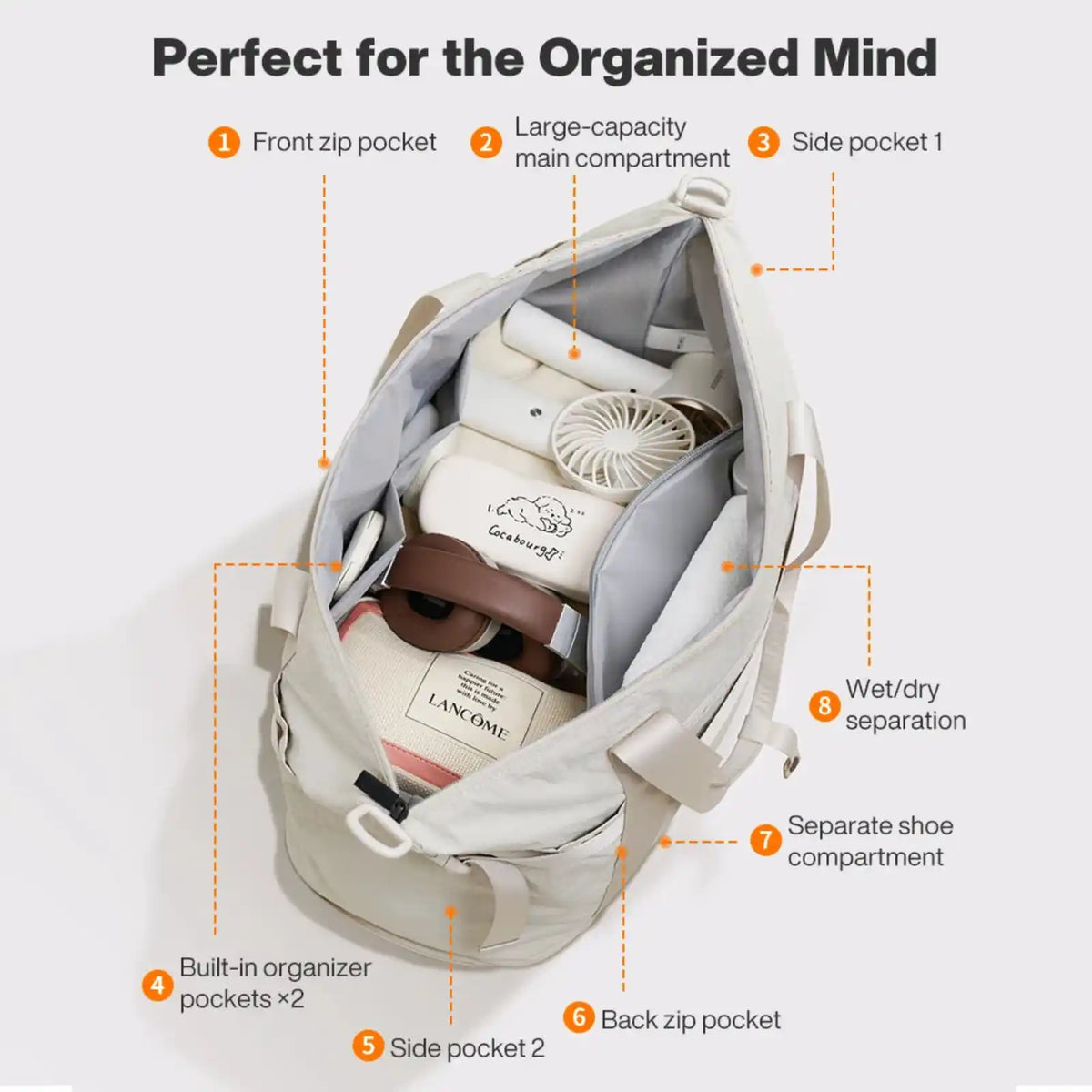 Expandable Weekender Bag with Shoe Compartment – product image 9