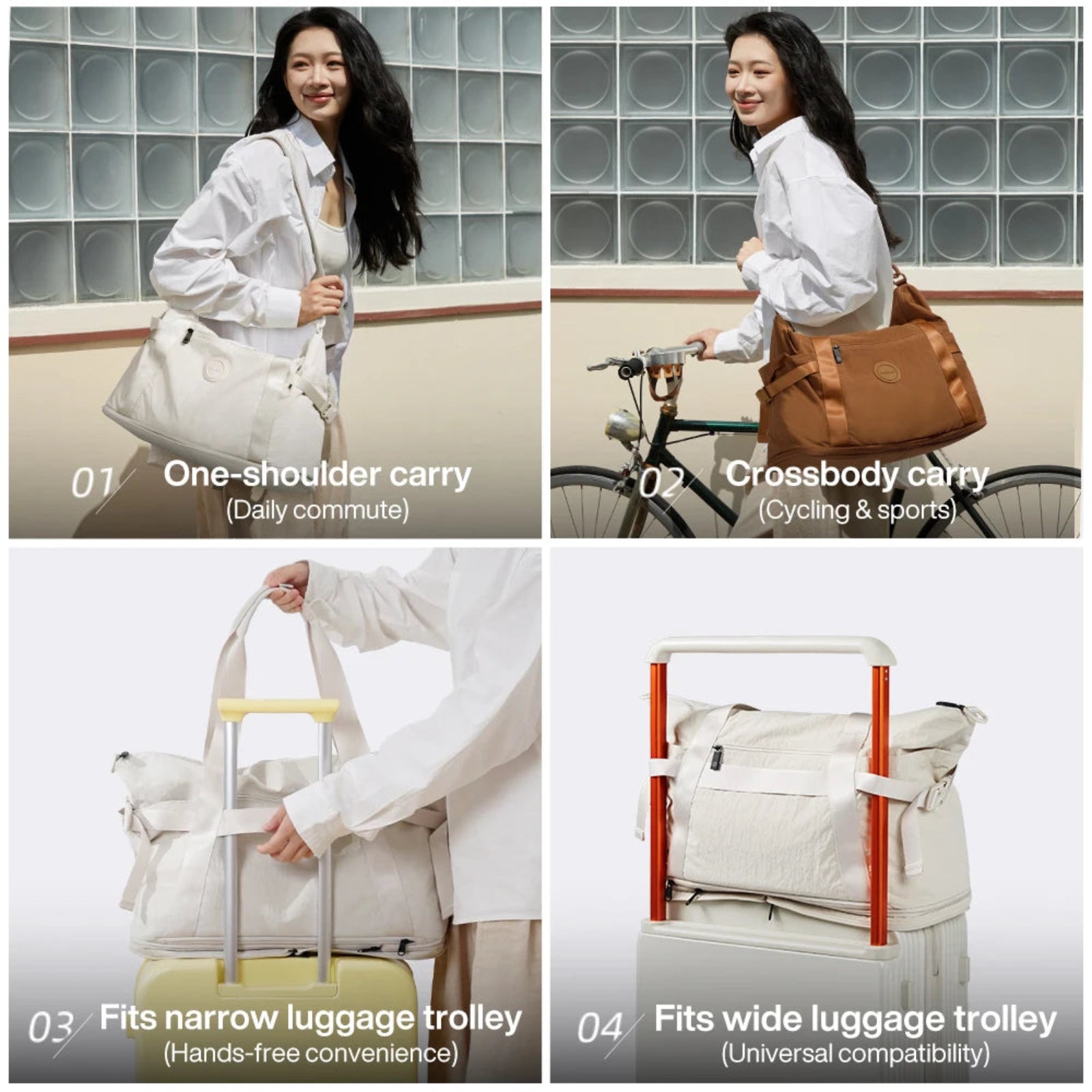 Mixi Large Expandable Travel Tote Bag for Women Waterproof Lightweight Carry On Weekender Bag with Shoes Compartment M3022 Smash Price Shop