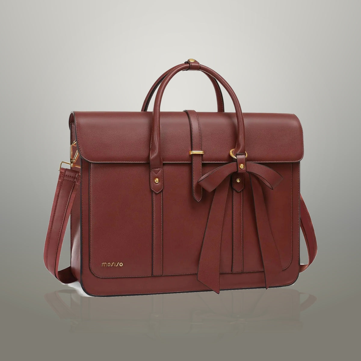 MOSISO Women’s PU Leather Laptop Tote Bag Smash Price Shop Laptop Tote