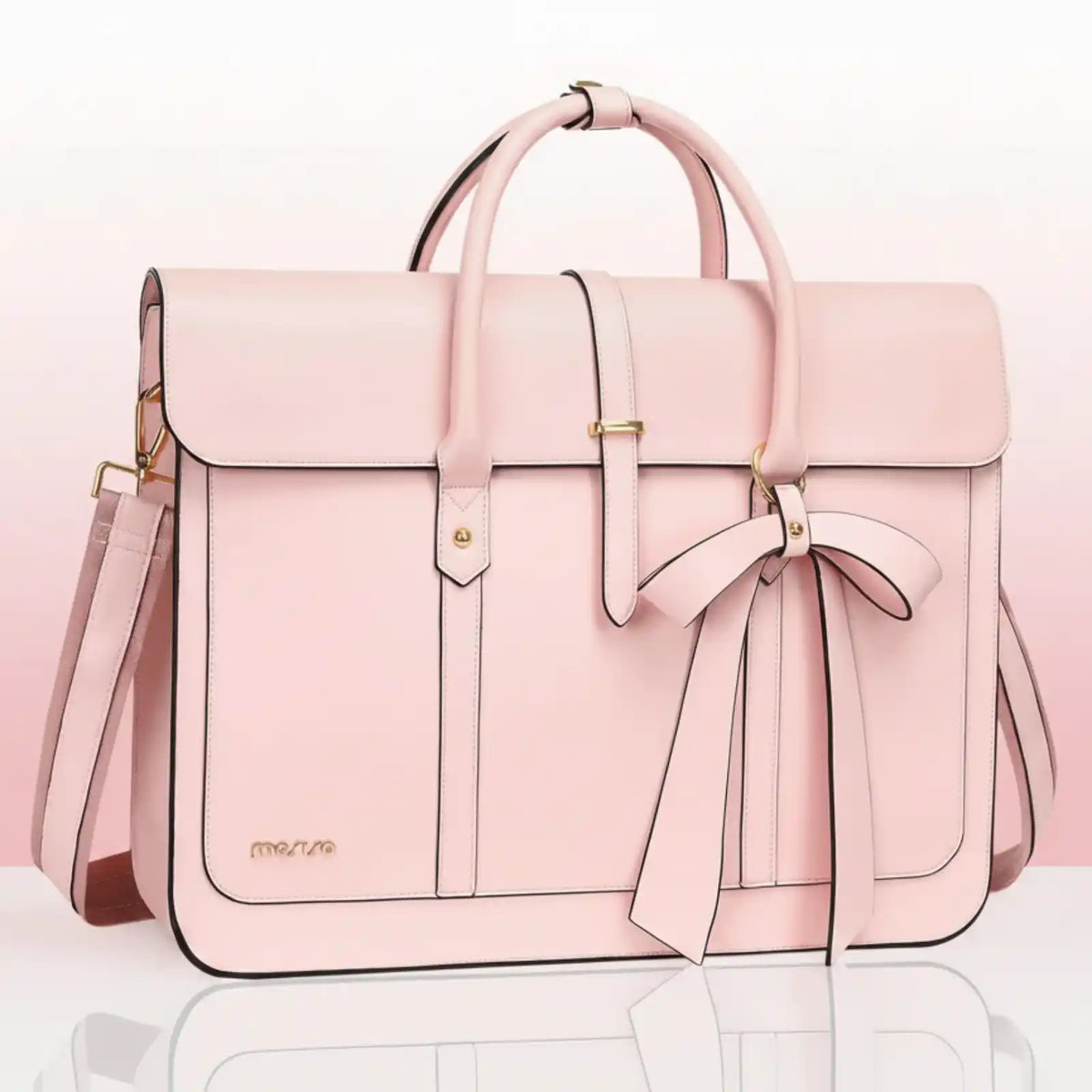 MOSISO Women’s PU Leather Laptop Tote Bag – product image 12