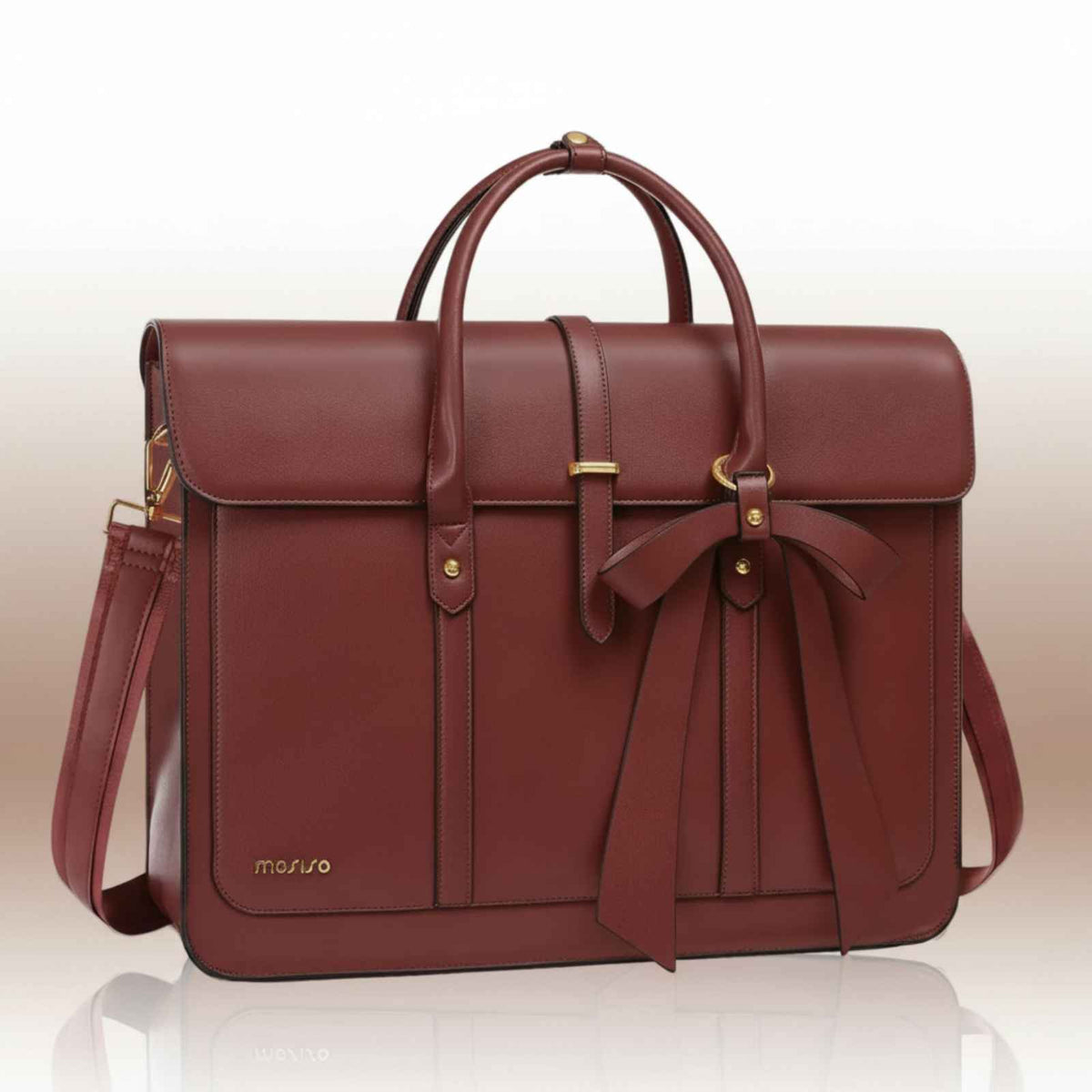 MOSISO Women’s PU Leather Laptop Tote Bag – product image 22