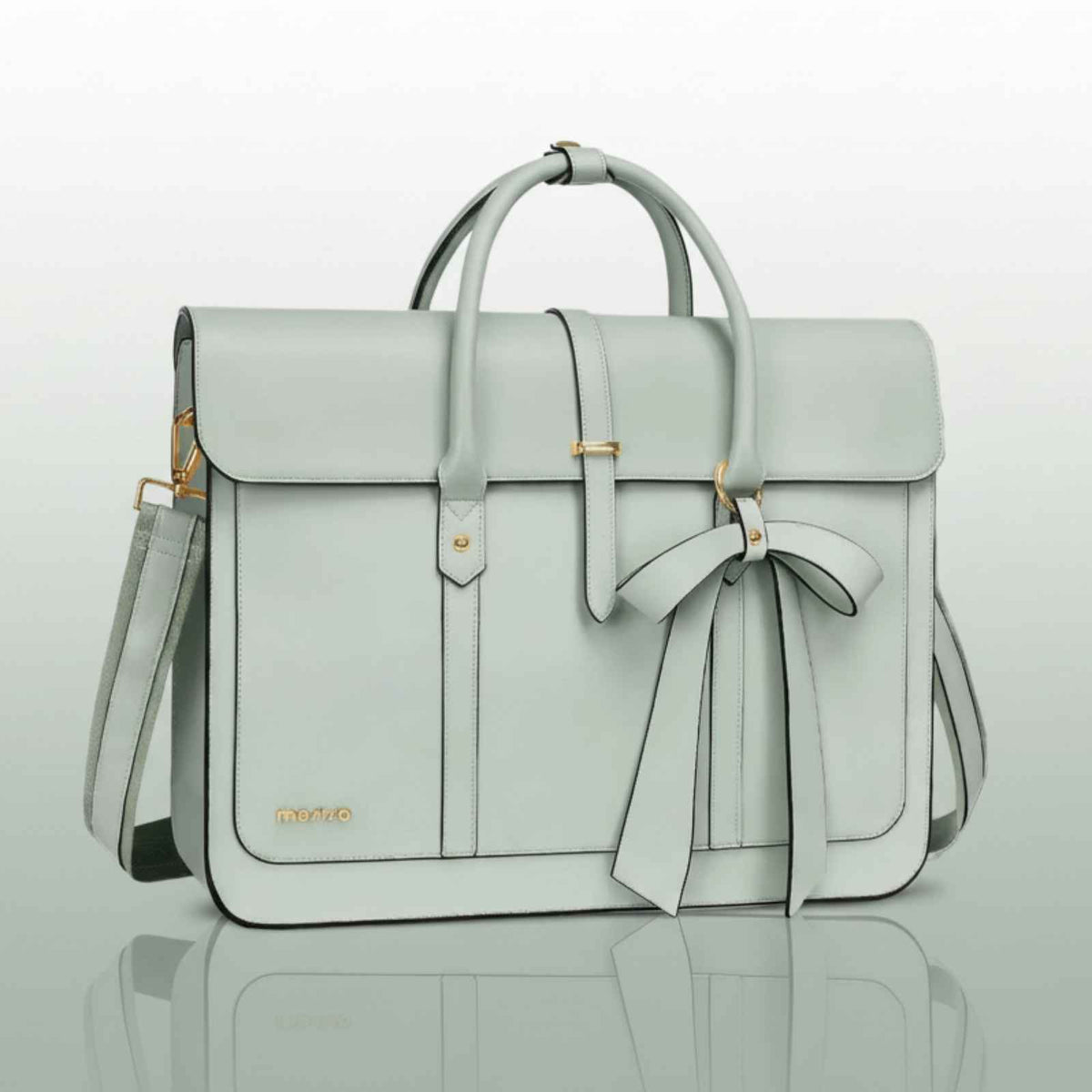 MOSISO Women’s PU Leather Laptop Tote Bag – product image 24
