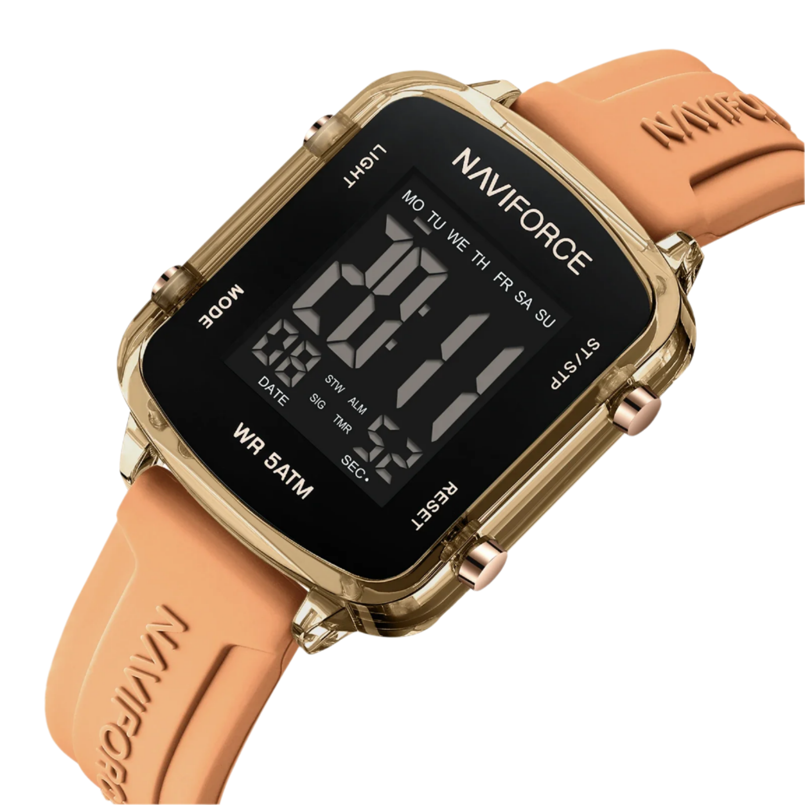NAVIFORCE Unisex Digital Watch – Waterproof LCD Design