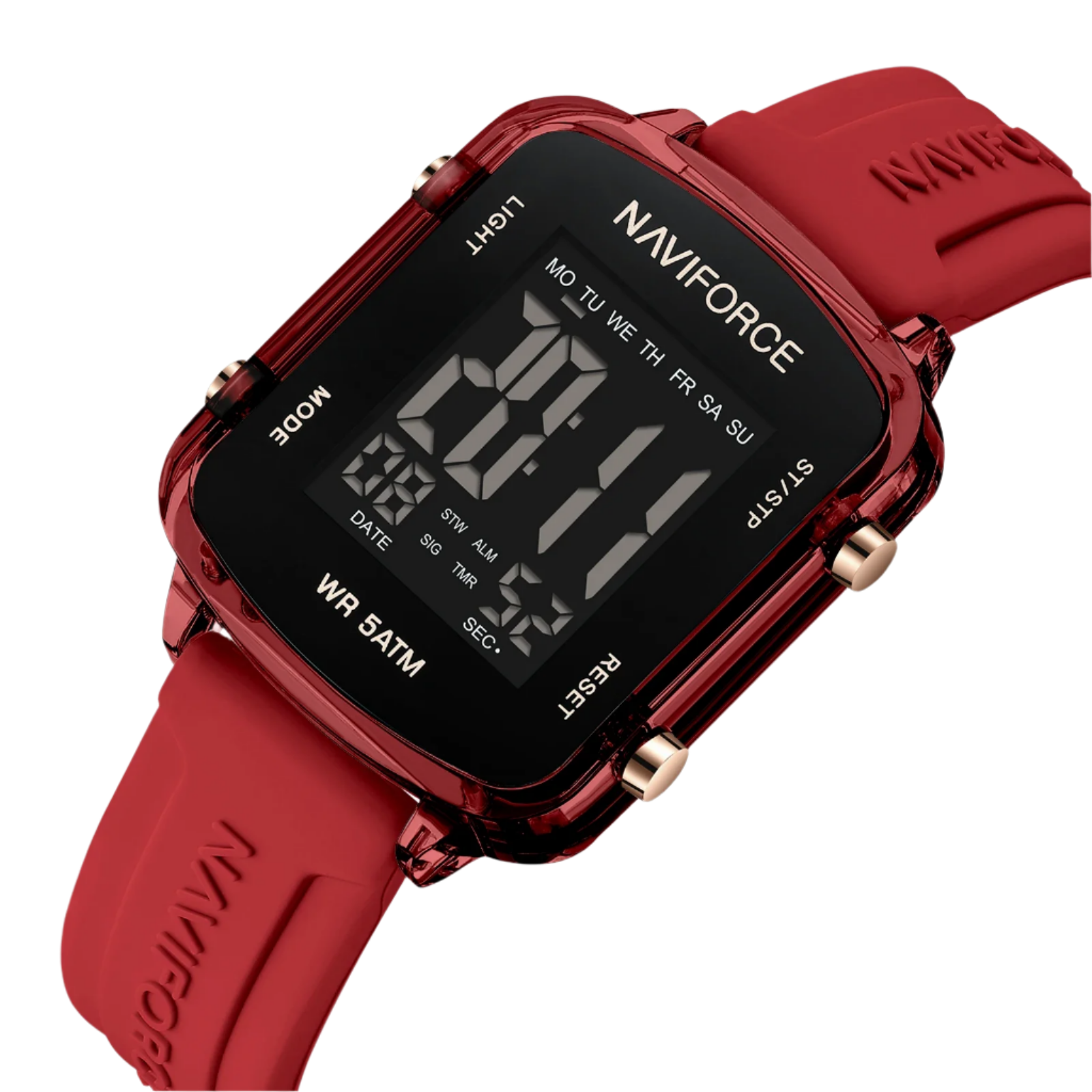 NAVIFORCE Unisex Digital Watch – Waterproof LCD Design