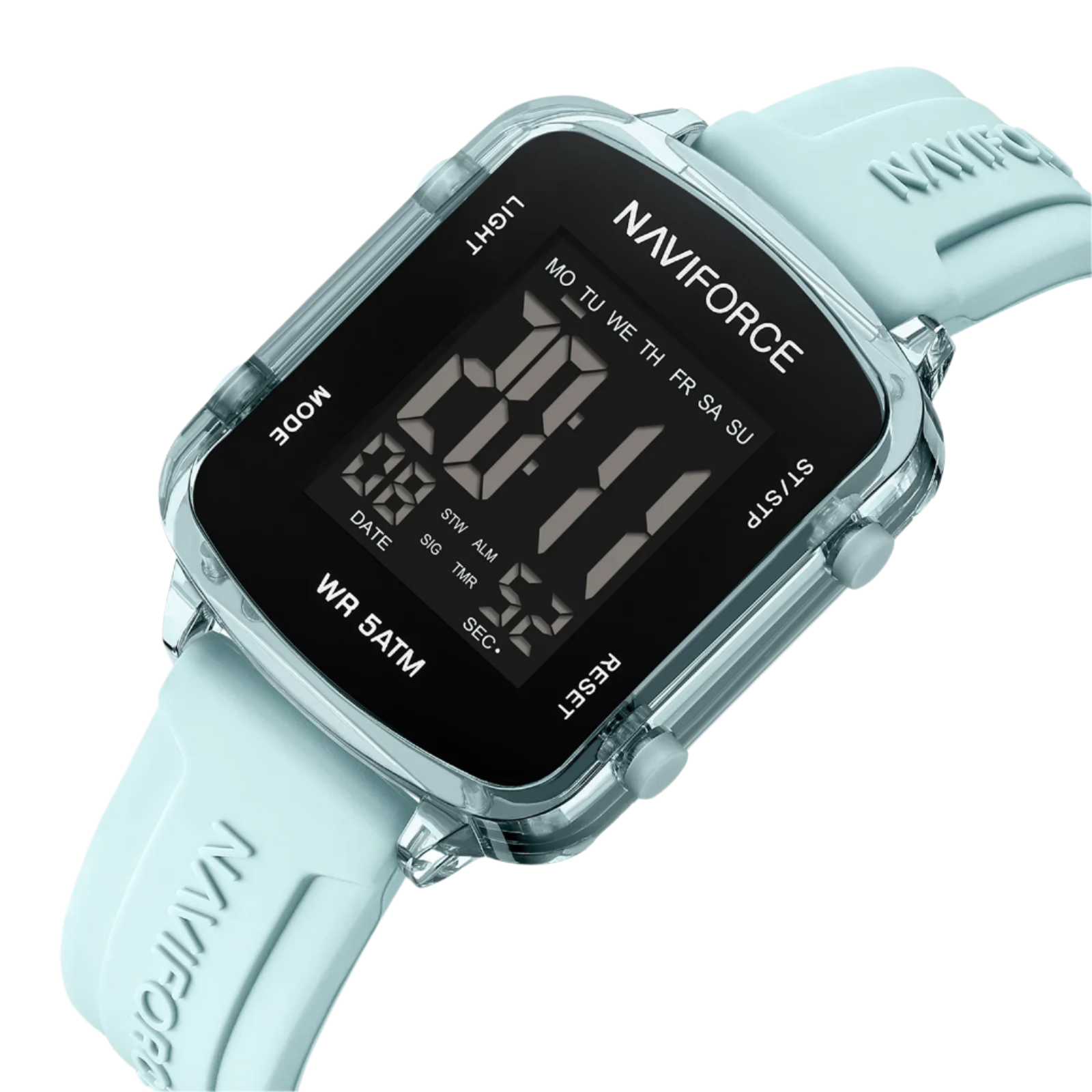 NAVIFORCE Unisex Digital Watch – Waterproof LCD Design