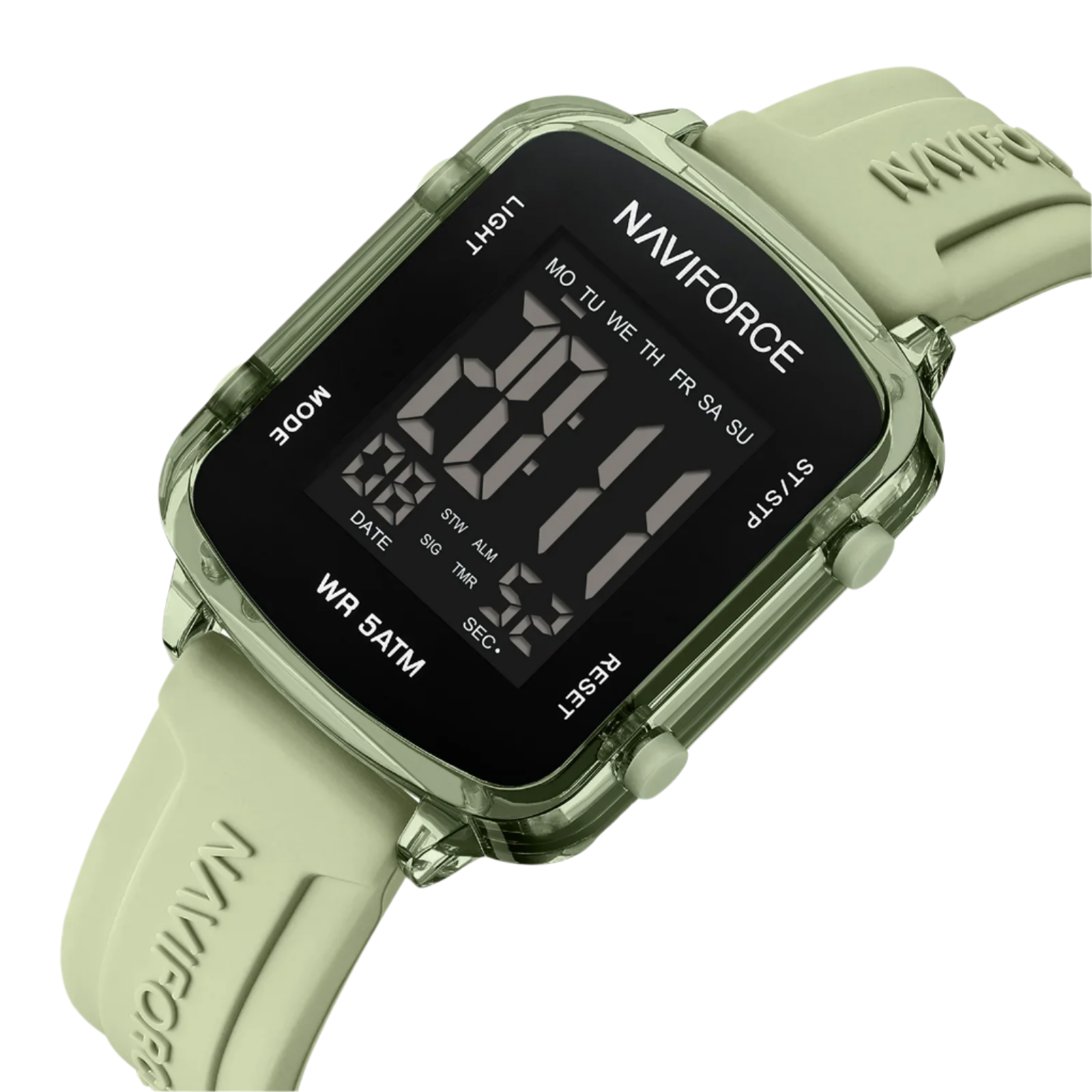NAVIFORCE Unisex Digital Watch – Waterproof LCD Design
