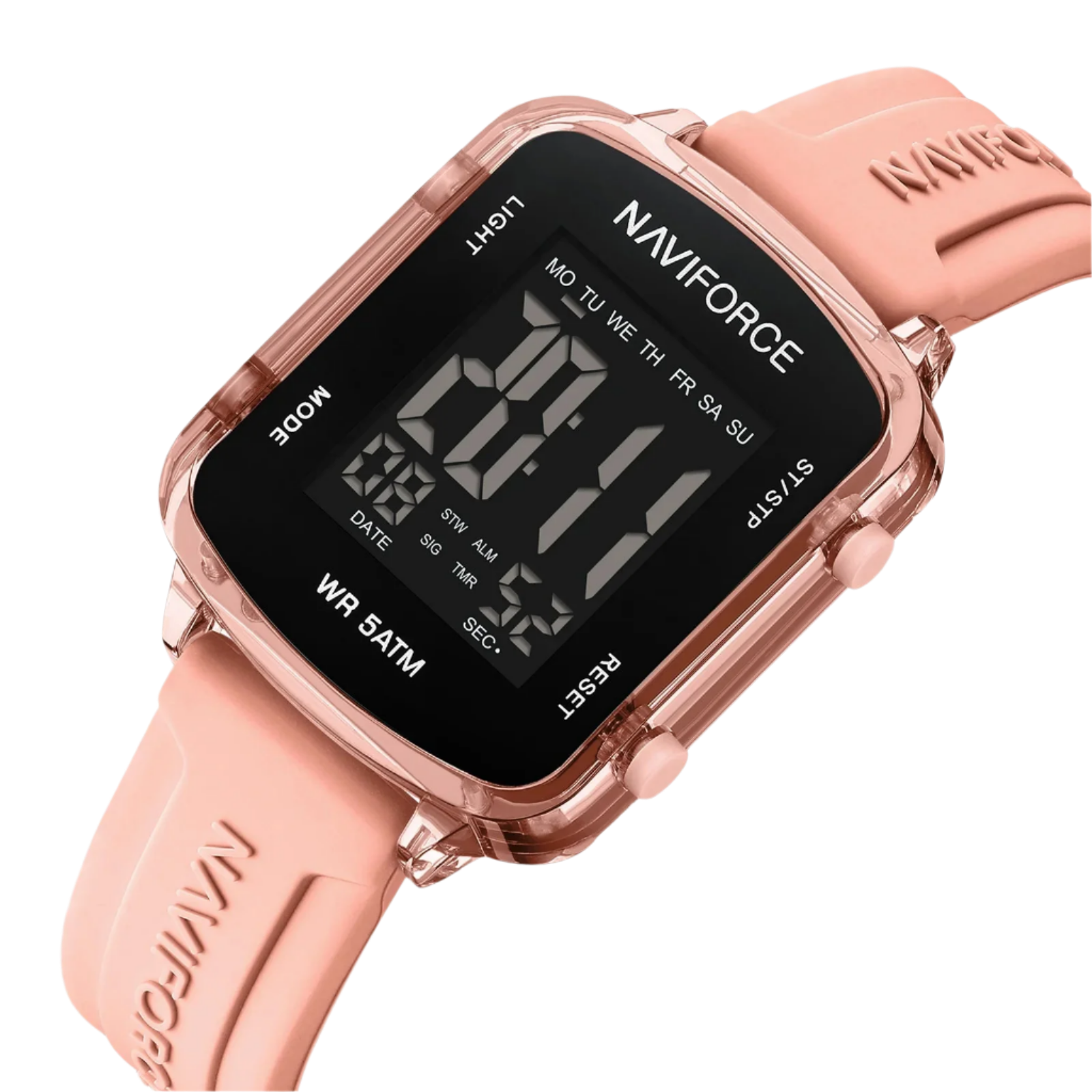 NAVIFORCE Unisex Digital Watch – Waterproof LCD Design