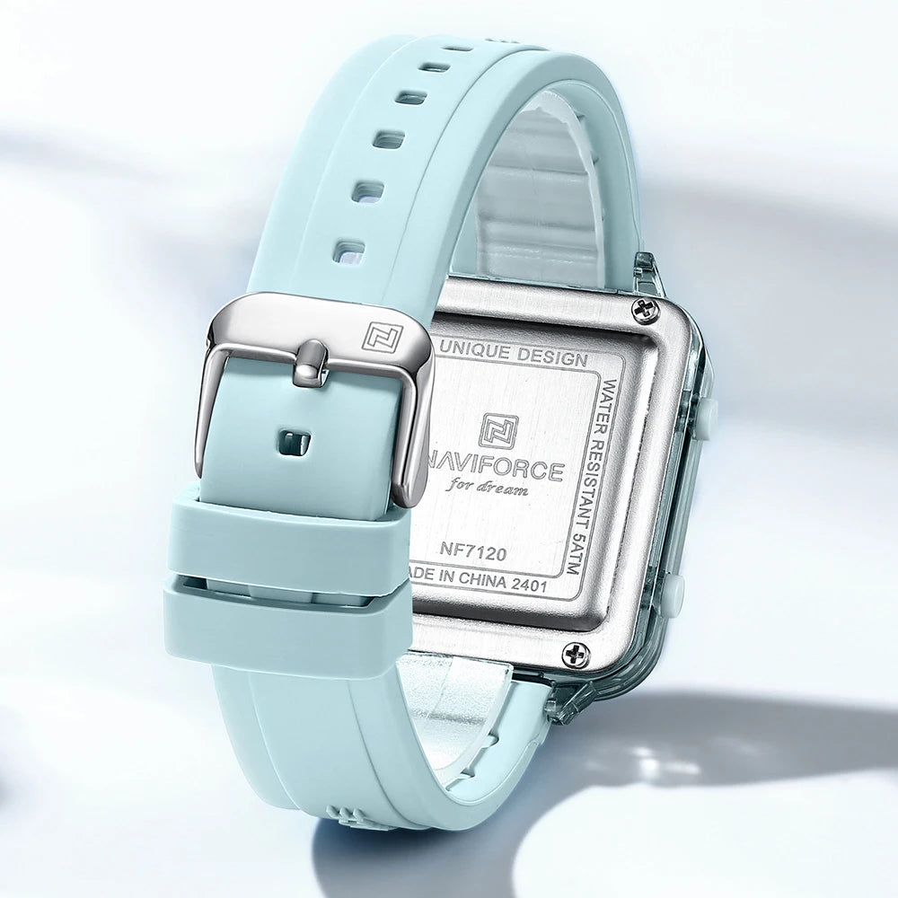 NAVIFORCE Unisex Digital Watch – Waterproof LCD Design