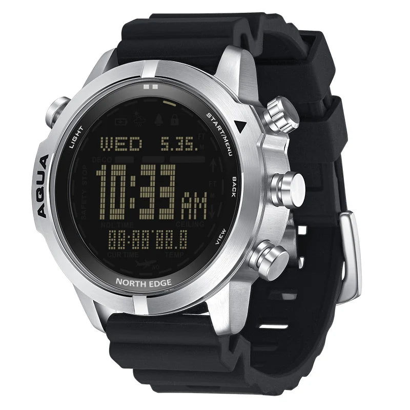 NORTH EDGE AQUA Digital Diving Computer Watch – 50M NDL Scuba