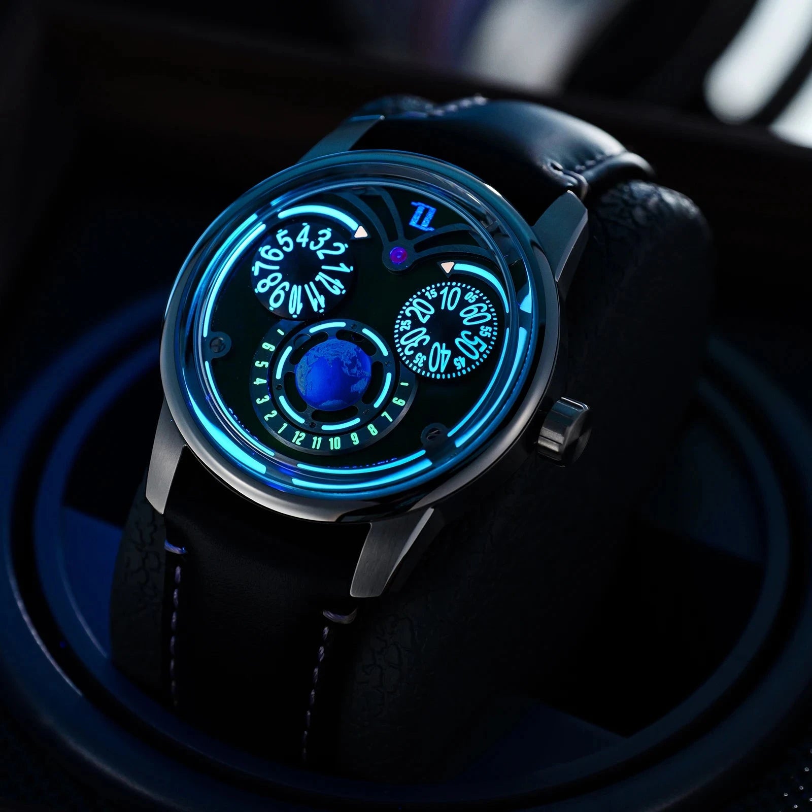 OBLVLO JM-EAGLE 42mm Automatic Men's Watch – Green Dial Smash Price Shop Men's Watch