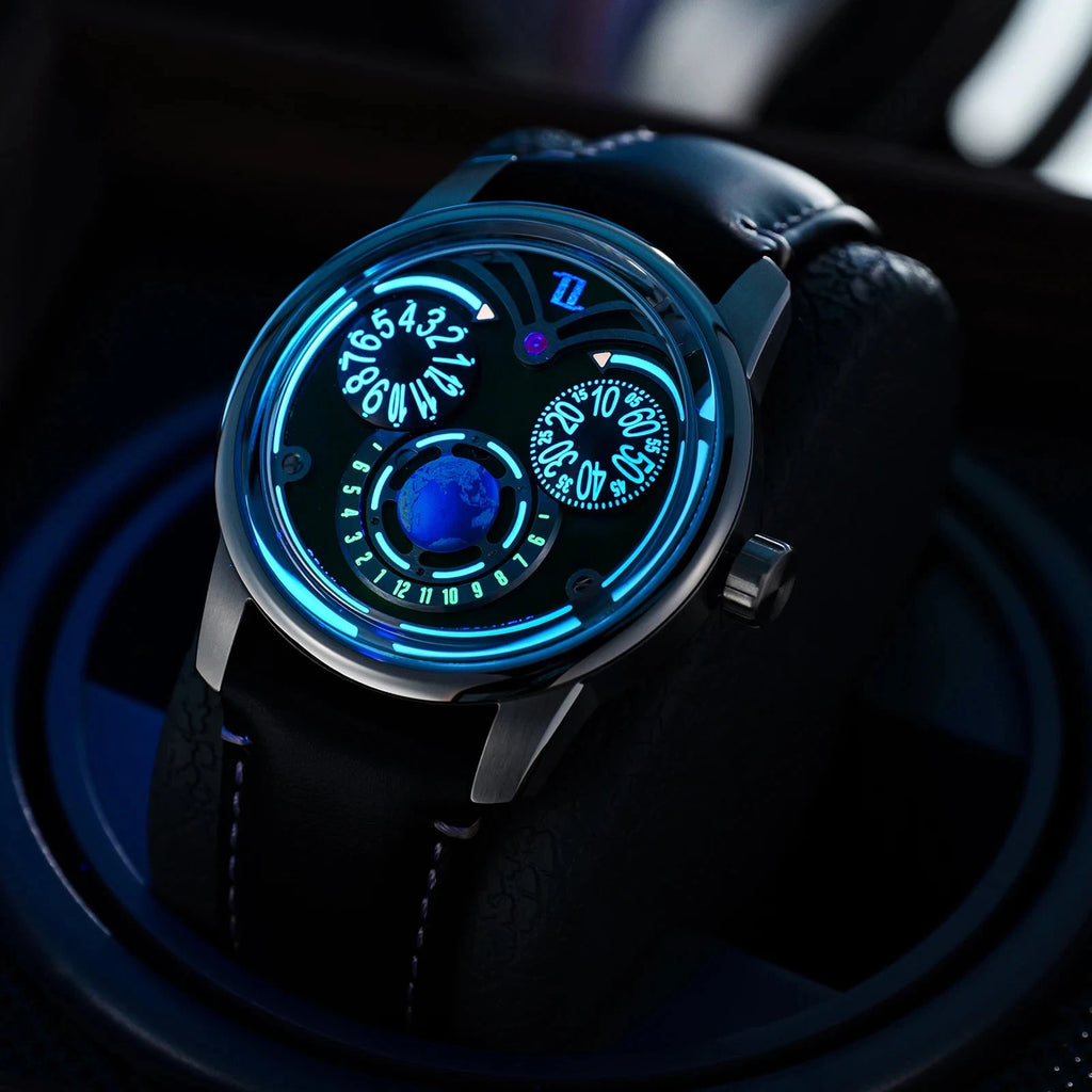 OBLVLO JM-EAGLE 42mm Automatic Men's Watch – Green Dial