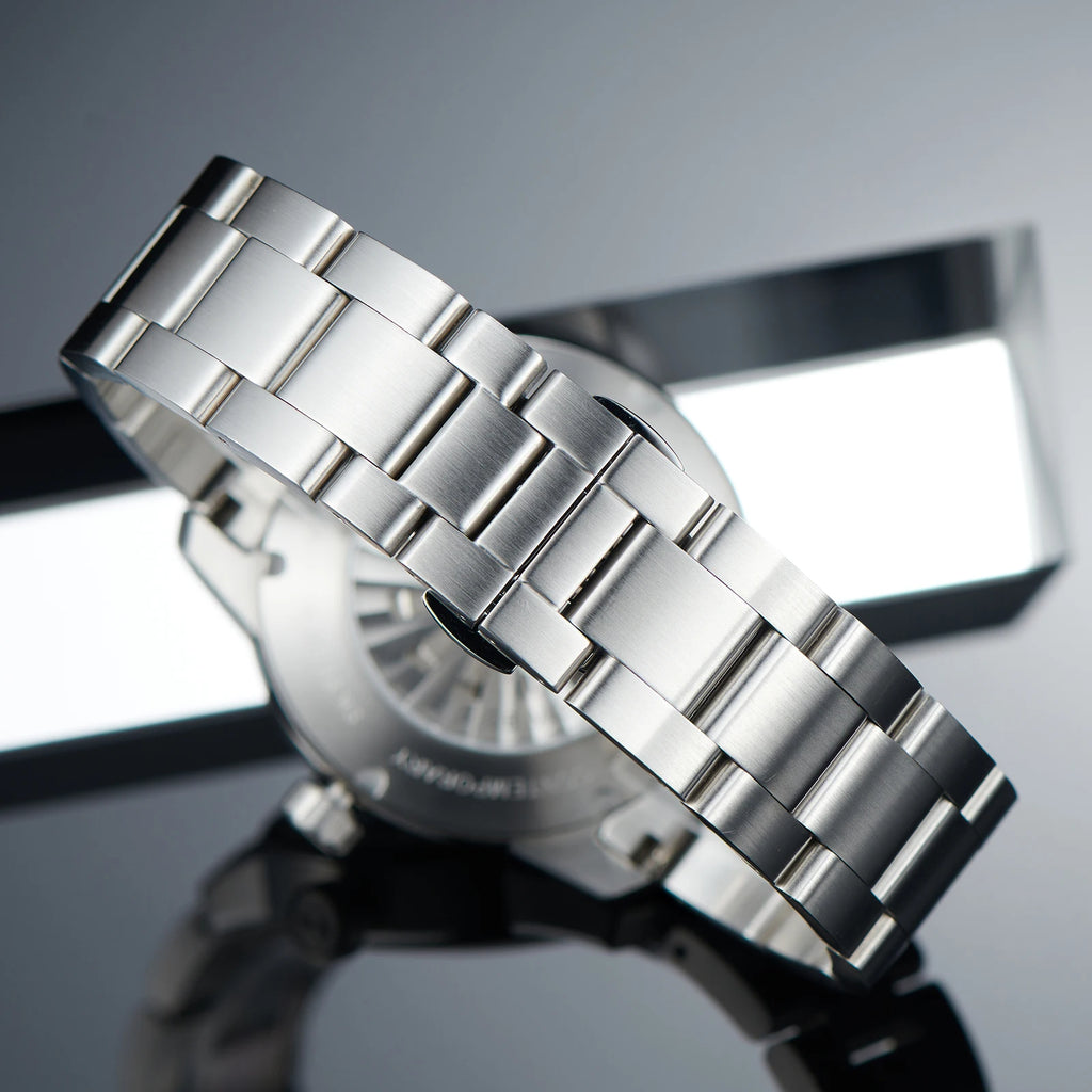 OBLVLO JM-SS Transparent Automatic Watch – 42mm Steel