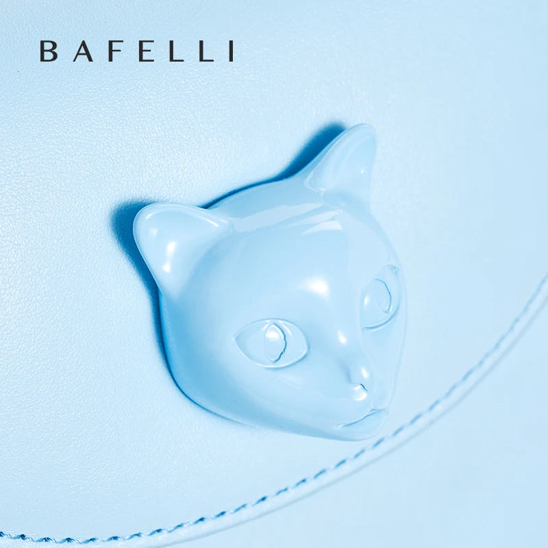 ORIGINAL BAFELLI BAG WOMEN‘S 2026 NEW SMALL LEATHER HANDBAGS LUXURY FASHION BRAND CROSSBODY CAT PURSE DESIGNER STYLE Smash Price Shop