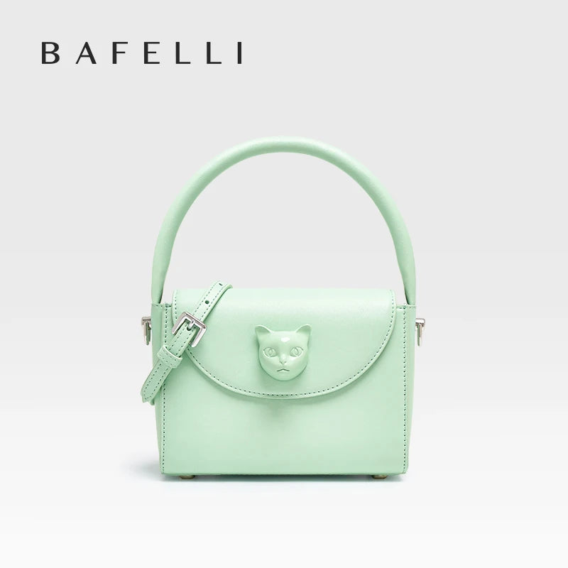 ORIGINAL BAFELLI BAG WOMEN‘S 2026 NEW SMALL LEATHER HANDBAGS LUXURY FASHION BRAND CROSSBODY CAT PURSE DESIGNER STYLE Smash Price Shop