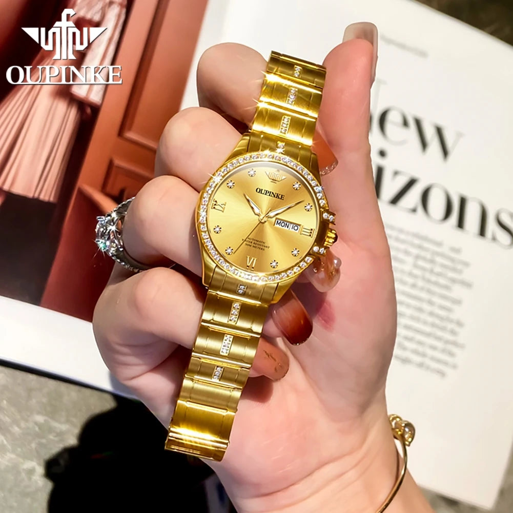 OUPINKE Diamond Women’s Automatic Watch 5ATM