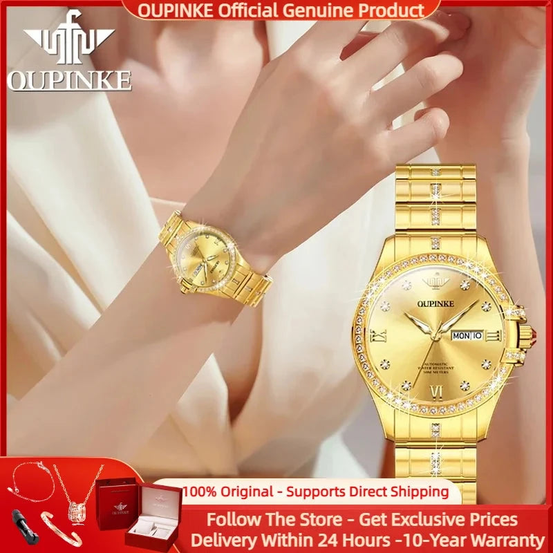 OUPINKE Diamond Women’s Automatic Watch 5ATM