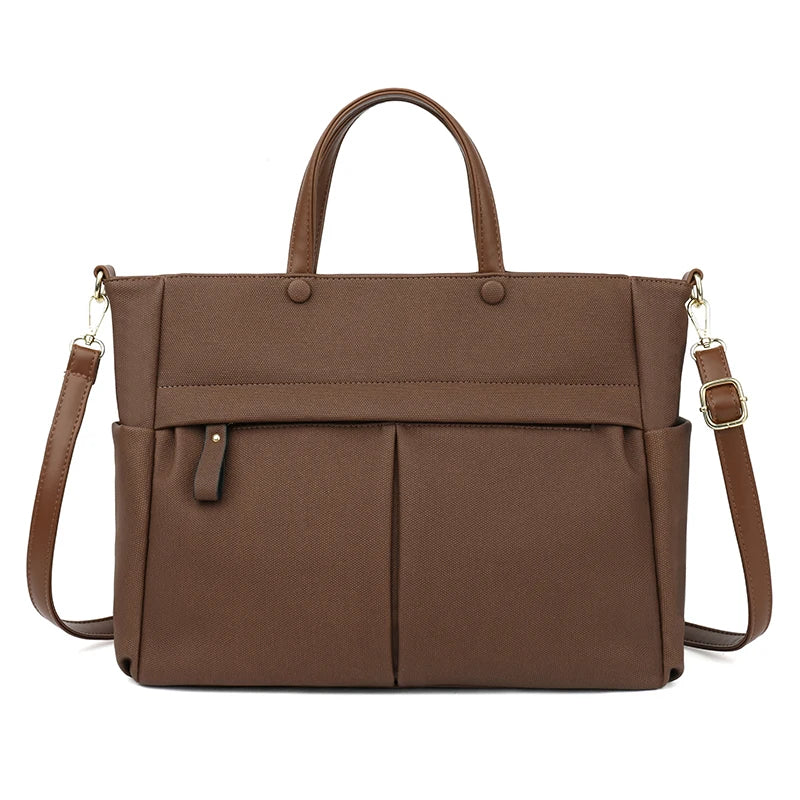 Oxford Laptop Tote Bag for Work & Travel in Coffee – product image 9
