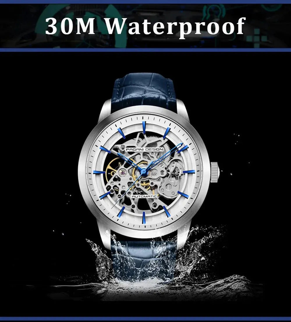 PAGANI DESIGN PD-1638 Automatic Men's Leather Watch